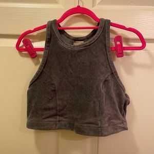 Aerie Grey Corduroy Bra